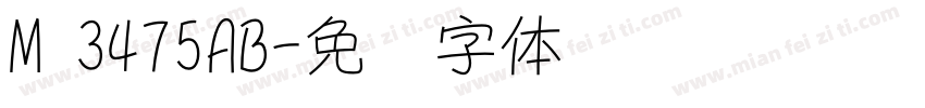 M 3475AB字体转换